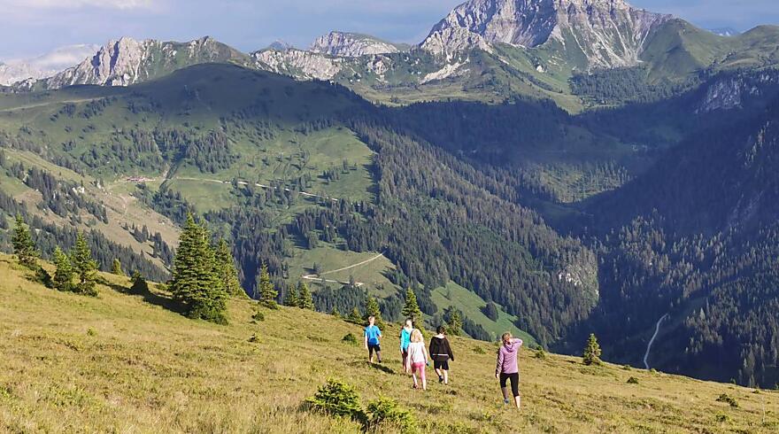 Hiking weekend in the valley of alpine pastures