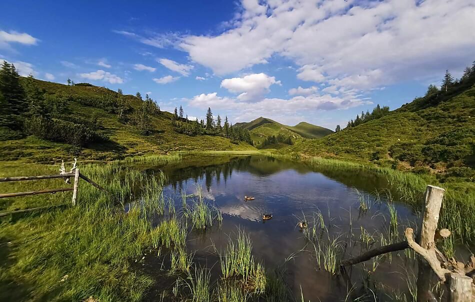 Hiking weekend in the valley of alpine pastures